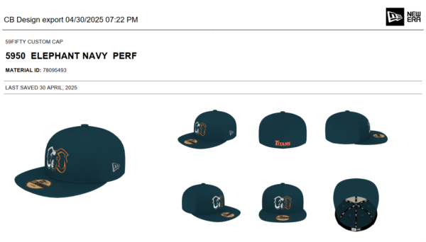 **PREORDER** Fitted Game Hat (Navy)