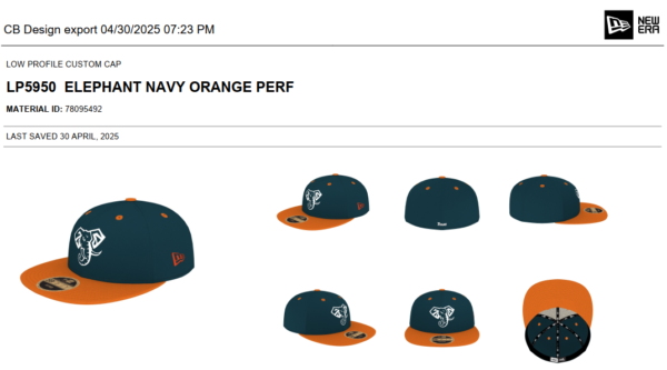 **PREORDER** Fitted Game Hat (White Elephant)