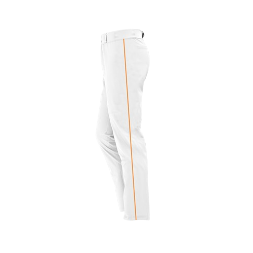 Game Pants - White (Orange Stripe)